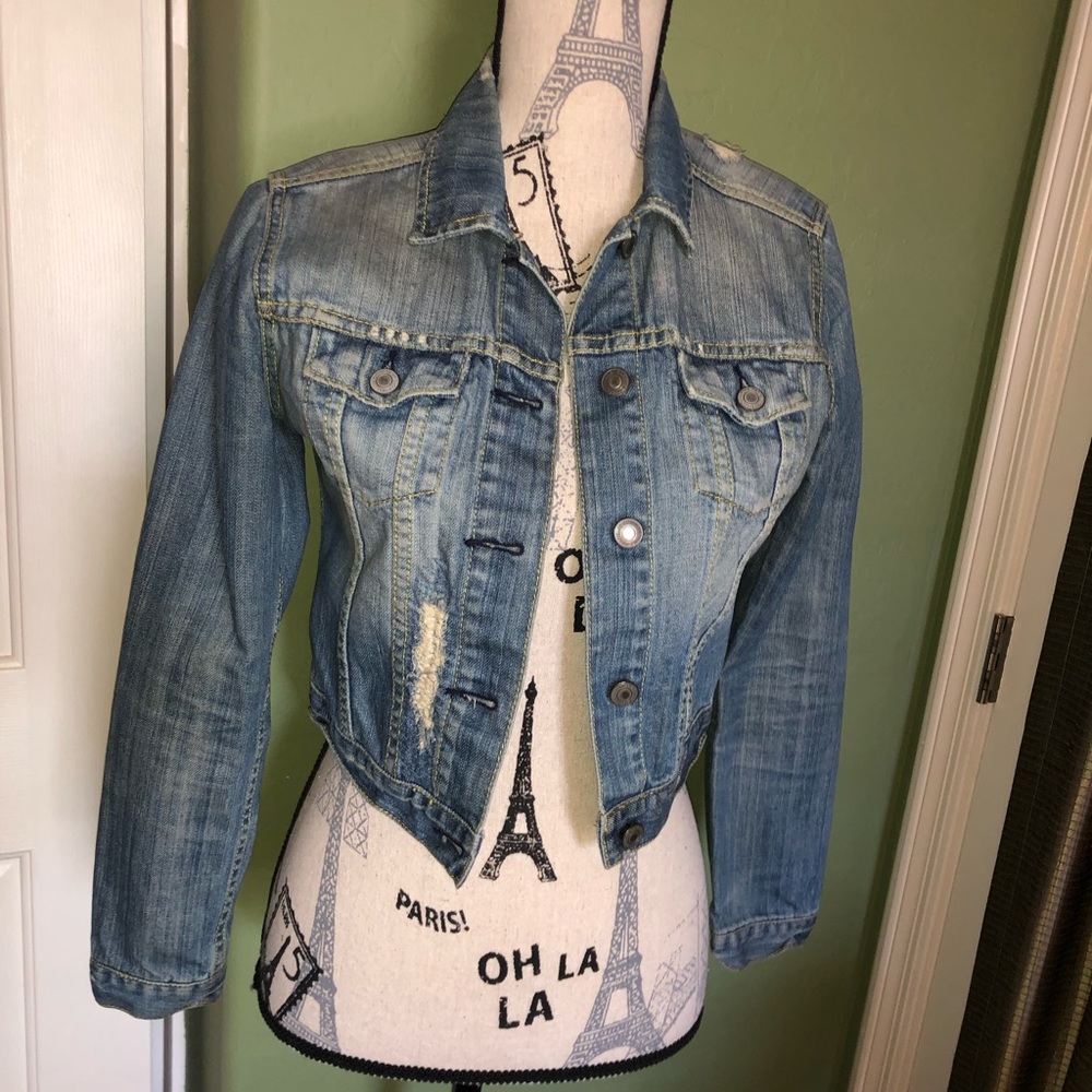 Cropped American Eagle jean jacket